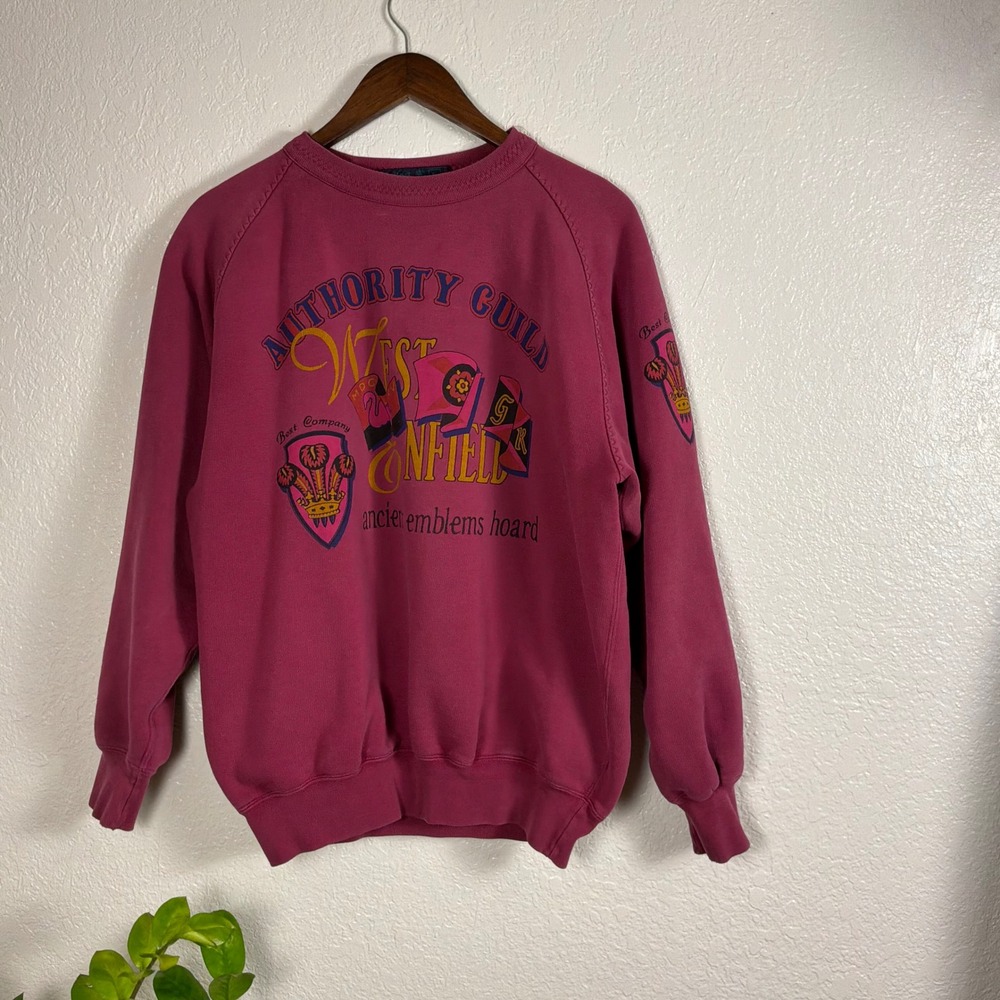 Best Company Sweatshirt Mens L Pink Excellent Vintage 80s Olmes Carretti Italy